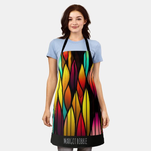 Bed Stached Glass cattails Mosaik Muster Schürze (Getragen)