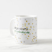 Bedachte Gold- und Silberkaffee-Tasse Kaffeetasse (Vorderseite Links)