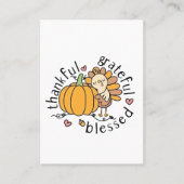 Bedachtungsvoll dankbar gesegneter Erntedank Funny Telefonnummerkarte (Vorderseite)