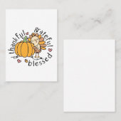 Bedachtungsvoll dankbar gesegneter Erntedank Funny Telefonnummerkarte (Vorne/Hinten)