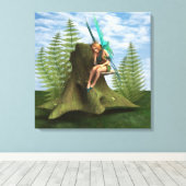 Bedachtungsvoll Fairy Leinwanddruck (Insitu (Holzboden))