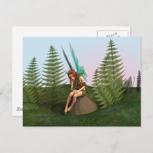 Bedachtungsvoll Fairy Postkarte (Vorne/Hinten)