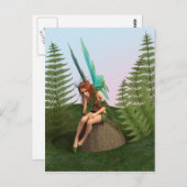 Bedachtungsvoll Fairy Postkarte (Vorne/Hinten)