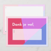 Bedank zelf iemand dankeskarte (Vorne/Hinten)