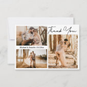 bedanken Sie sich für Ihre Hochzeitsfotokarte Einladung (Vorderseite)