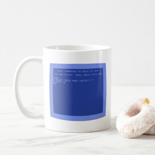 Bedarf C64 mehr Kaffee-Tasse Kaffeetasse (Mit Donut)