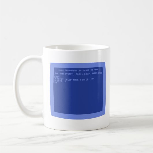 Bedarf C64 mehr Kaffee-Tasse Kaffeetasse (Links)