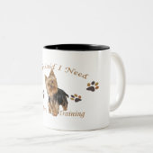 Bedarfs-Ausbildung Yorkshires Terrier Zweifarbige Tasse (VorderseiteRechts)