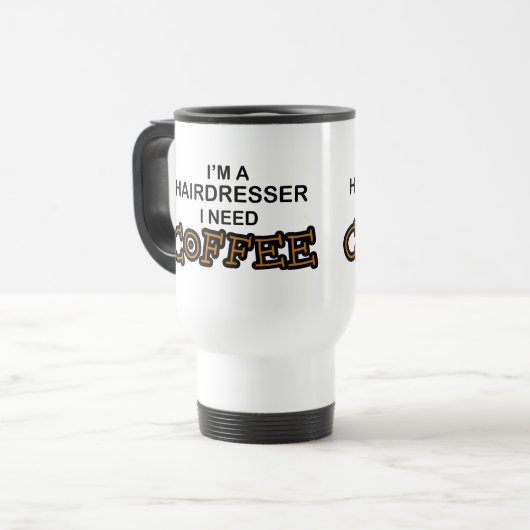 Bedarfs-Kaffee - Friseur Reisebecher (Vorderseite Links)