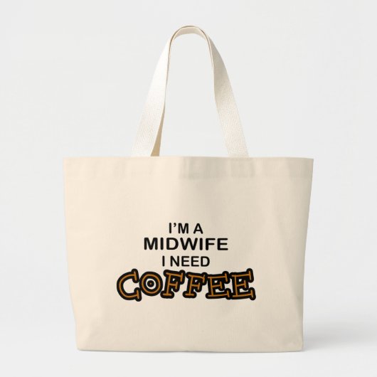 Bedarfs-Kaffee - Hebamme Jumbo Stoffbeutel (Vorne)