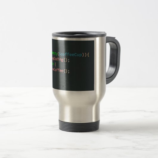 Bedarfs-Kaffee-Tasse - PHP-Computerprogrammierer Reisebecher (VorderseiteRechts)