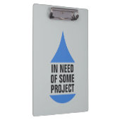 Bedarfs-Projekt-stilistischer blauer Tropfen Klemmbrett (Rechts)