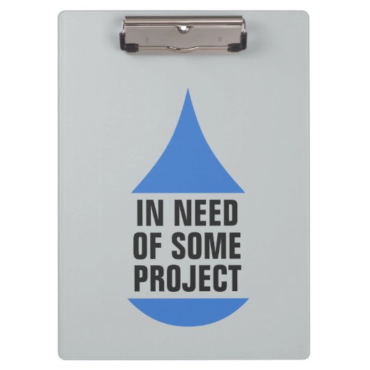 Bedarfs-Projekt-stilistischer blauer Tropfen Klemmbrett (Vorderseite)