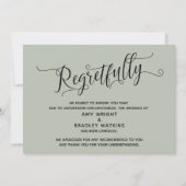 Bedauerlich Elegante Karte storniert Hochzeitskart (Vorderseite)