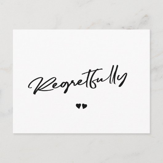 Bedauerlich schwarz-weiß stornieren Verschiebung Postkarte (Vorderseite)