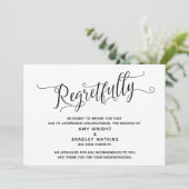Bedauerlich Stornierte Hochzeitskarte Einladung (Stehend Vorderseite)