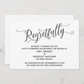 Bedauerlich Stornierte Hochzeitskarte Einladung (Vorne/Hinten)