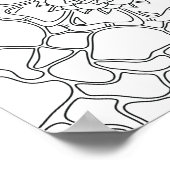 Bedauerlicher Sommer: Abstrakte Blumenmuster-Färbu Poster (Ecke)