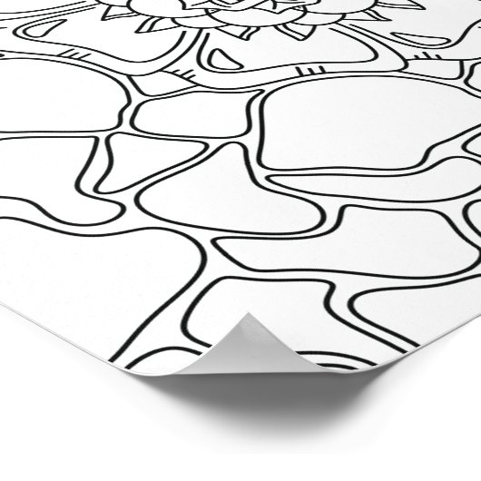 Bedauerlicher Sommer: Abstrakte Blumenmuster-Färbu Poster (Ecke)