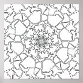 Bedauerlicher Sommer: Abstrakte Blumenmuster-Färbu Poster (Vorne)