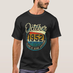 Bedauerlicher Vintager Oktober 1952 69Th Tagesgesc T-Shirt
