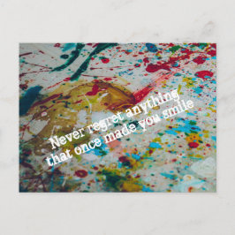 Bedauern Sie nie etwas Postkarte