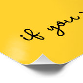 Bedauern Sie nie. Lächle! Sternschnuppe. bearbeitb Poster (Ecke)