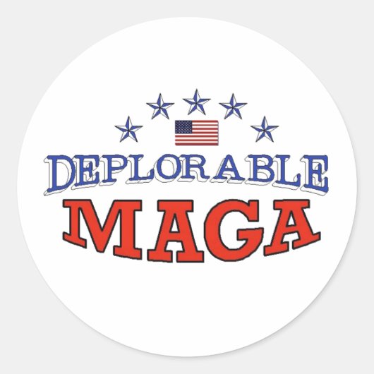 Bedauernswert MAGA Round Aufkleber (Vorderseite)
