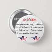 Bedauernswert, meine Definition Button (Vorne & Hinten)