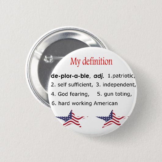 Bedauernswert, meine Definition Button (Vorne & Hinten)