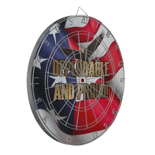 BEDAUERNSWERT UND STOLZ DARTSCHEIBE (Vorderseite Links)