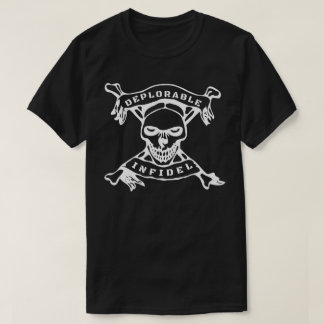 Bedauernswerter ungläubiger Schädel u. T-Shirt