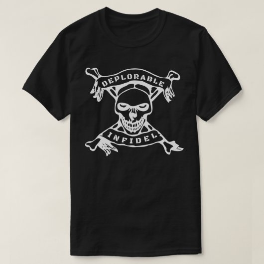 Bedauernswerter ungläubiger Schädel u. T-Shirt (Design vorne)