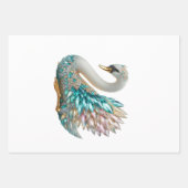 Bedazzled Diamond Swan Gold Crystal Bling Geschenkpapier Set (Vorderseite)