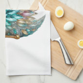 Bedazzled Diamond Swan Gold Crystal Bling Geschirrtuch (Viertel Falte)