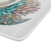 Bedazzled Diamond Swan Gold Crystal Bling Schneidebrett (Ecke)