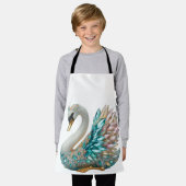 Bedazzled Diamond Swan Gold Crystal Bling Schürze (Getragen)