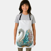 Bedazzled Diamond Swan Gold Crystal Bling Schürze (Insitu)