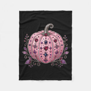 Bedazzled Edelstein-Kürbis Eleganz Halloween Fleecedecke