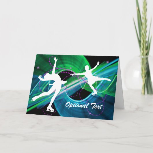 Bedazzled Ice Figure Skaters - Customizable Einladung (Vorderseite)