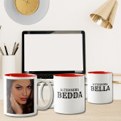 Bedda Bella Sicilian/Italian Beautiful Girl Foto Zweifarbige Tasse