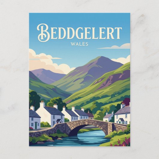Beddgelert Wales Postkarte (Vorderseite)