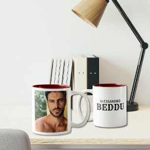Beddu Bello Sicilian/Italian Handsome Typ Foto Zweifarbige Tasse