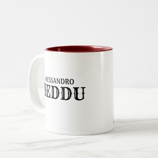 Beddu Bello Sicilian/Italian Handsome Typ Foto Zweifarbige Tasse (Vorderseite Links)