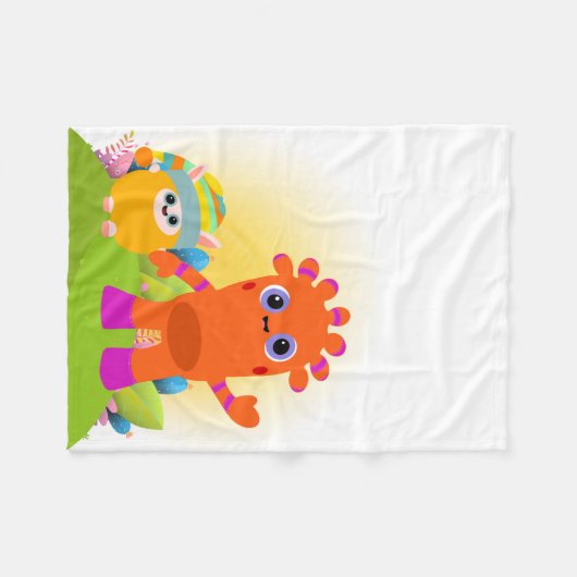 BeddyByes Fleece Decke mit MeMo und BaBa (Vorderseite (Horizontal))