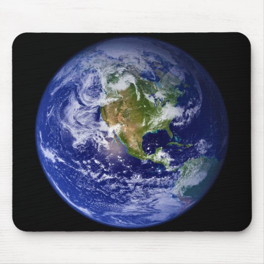 Bedecken Sie den schönen blauen Marmor mit Erde Mousepad (Vorne)