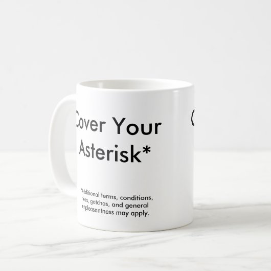 Bedecken Sie Ihr Asterisk* Kaffeetasse (Vorderseite Links)
