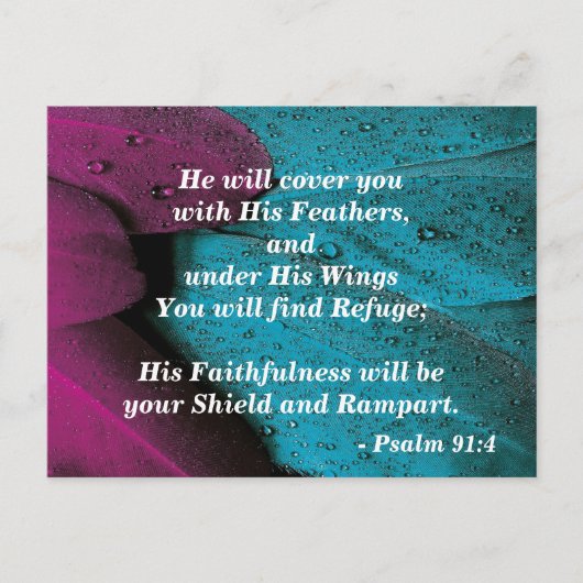 Bedecken Sie mich mit Ihren Federn Postkarte (Vorderseite)