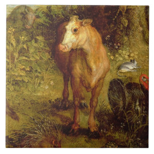 Bedecken Sie oder das irdische Paradies, Detail Fliese