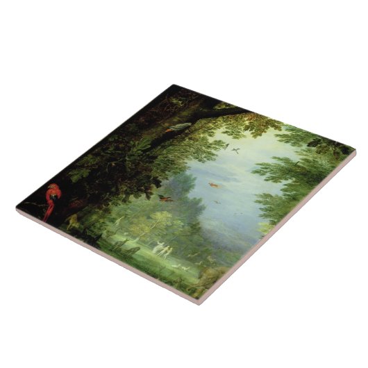 Bedecken Sie oder das irdische Paradies, Fliese (Seite)